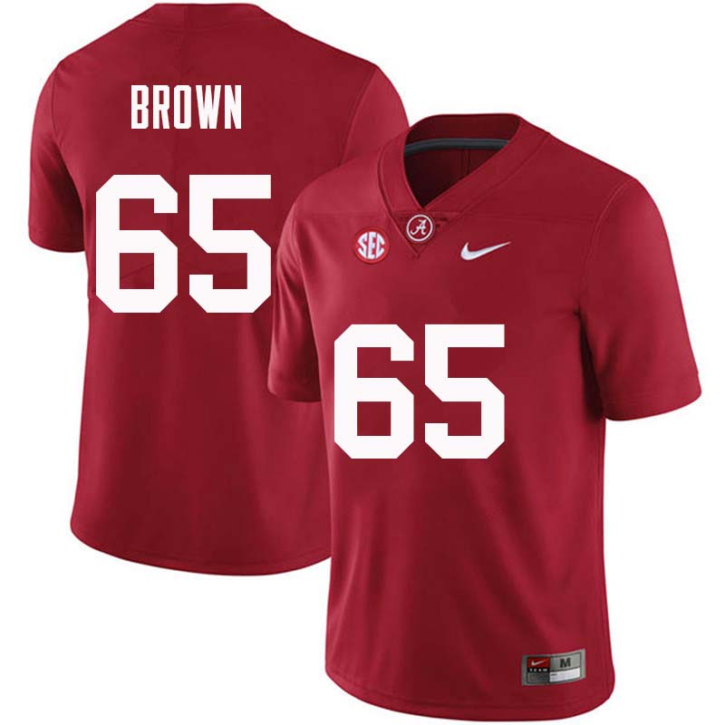 Alabama Crimson Tide Men's Deonte Brown #65 Crimson NCAA Nike Authentic Stitched College Football Jersey KK16M22MZ